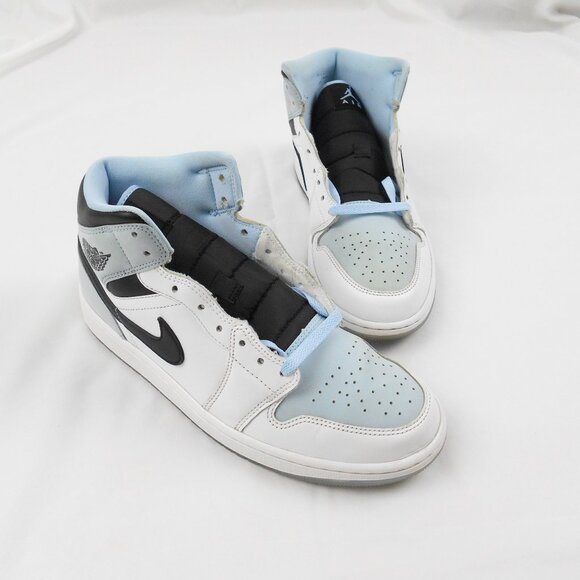 Men's Air Jordan 1s Ice Blue/White - Picture 7 of 14